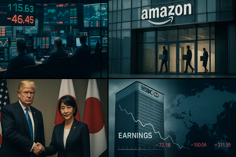 Morning brief: Amazon plans record layoffs, Trump meets Japan’s PM, HSBC profit falls
